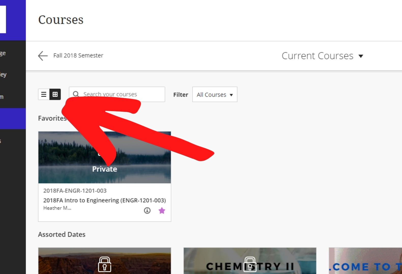 Courses Page Courses Page